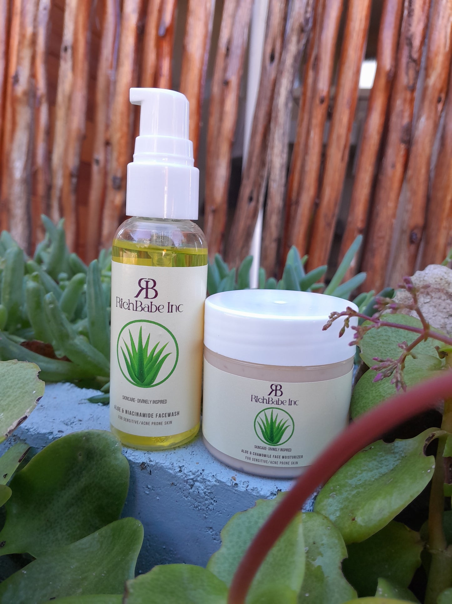 Aloe & Niacinamide Facewash + Aloe & Chamomile Moisturizer
