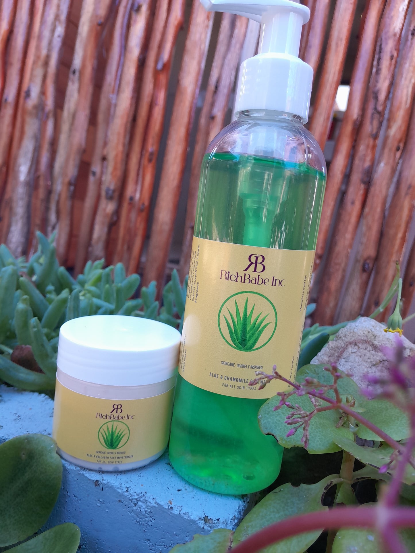 Aloe & Chamomile Facewash + Aloe & Collagen Moisturizer
