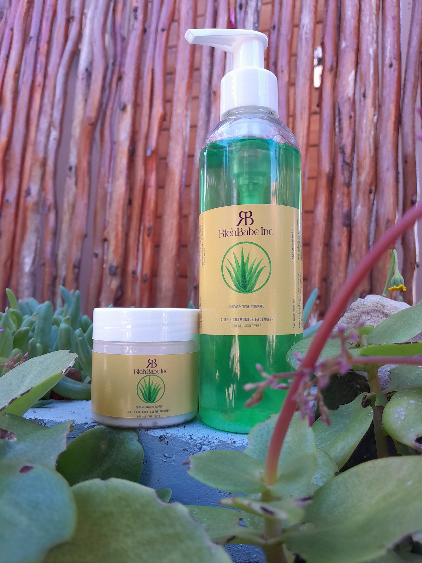 Aloe & Chamomile Facewash + Aloe & Collagen Moisturizer