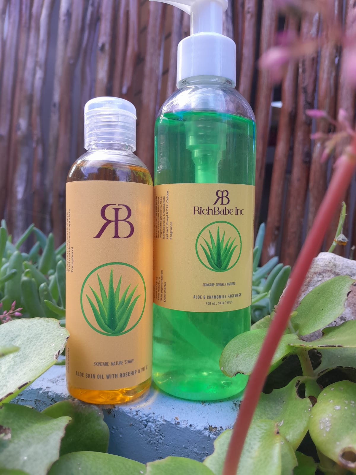 Aloe & Chamomile Face Wash + Aloe & Rosehip Oil