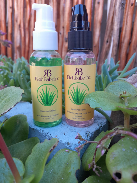 Aloe & Chamomile Facewash + Aloe & Collagen Toner