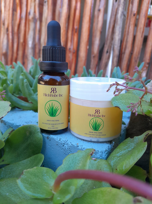 Aloe & Hyaluronic Acid Serum + Aloe & Collagen Moisturizer
