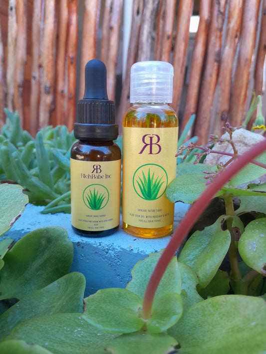Aloe & Hyaluronic Acid Serum + Aloe & Rosehip Oil Combo