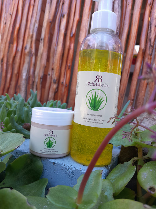 Aloe & Niacinamide Facewash + Aloe & Chamomile Moisturizer