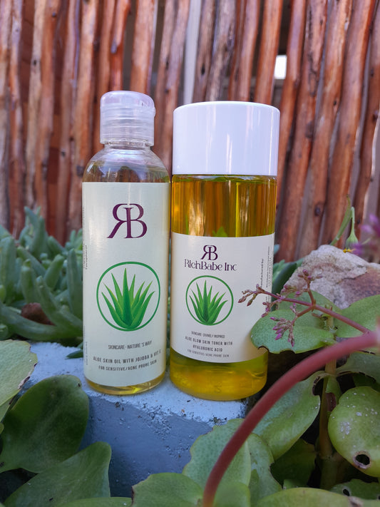 Aloe & Hyaluronic Acid Toner + Aloe & Jojoba Oil