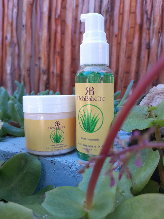 Aloe & Chamomile Facewash + Aloe & Collagen Moisturizer