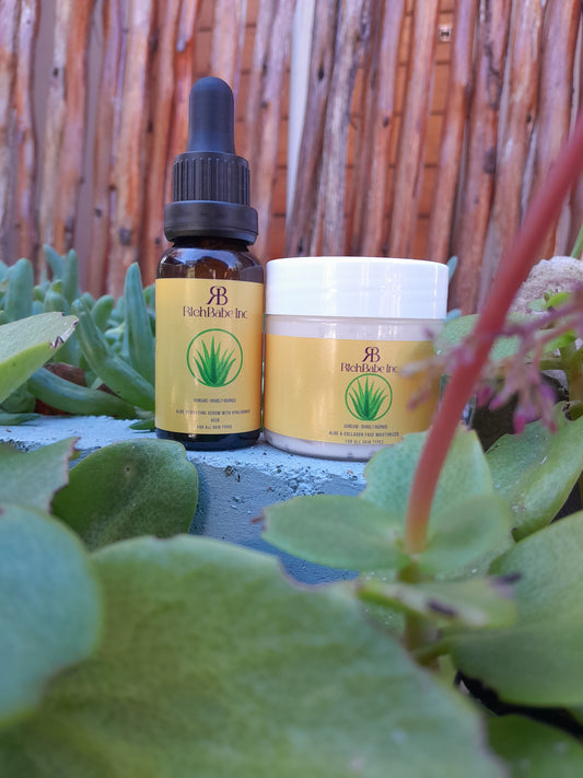 Aloe & Hyaluronic Acid Serum + Aloe & Collagen Moisturizer