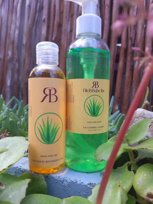 Aloe & Chamomile Face Wash + Aloe & Rosehip Oil