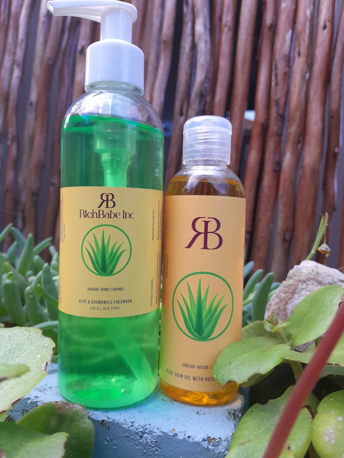 Aloe & Chamomile Face Wash + Aloe & Rosehip Oil
