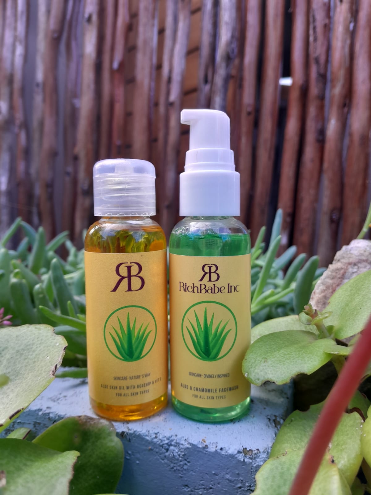 Aloe & Chamomile Face Wash + Aloe & Rosehip Oil
